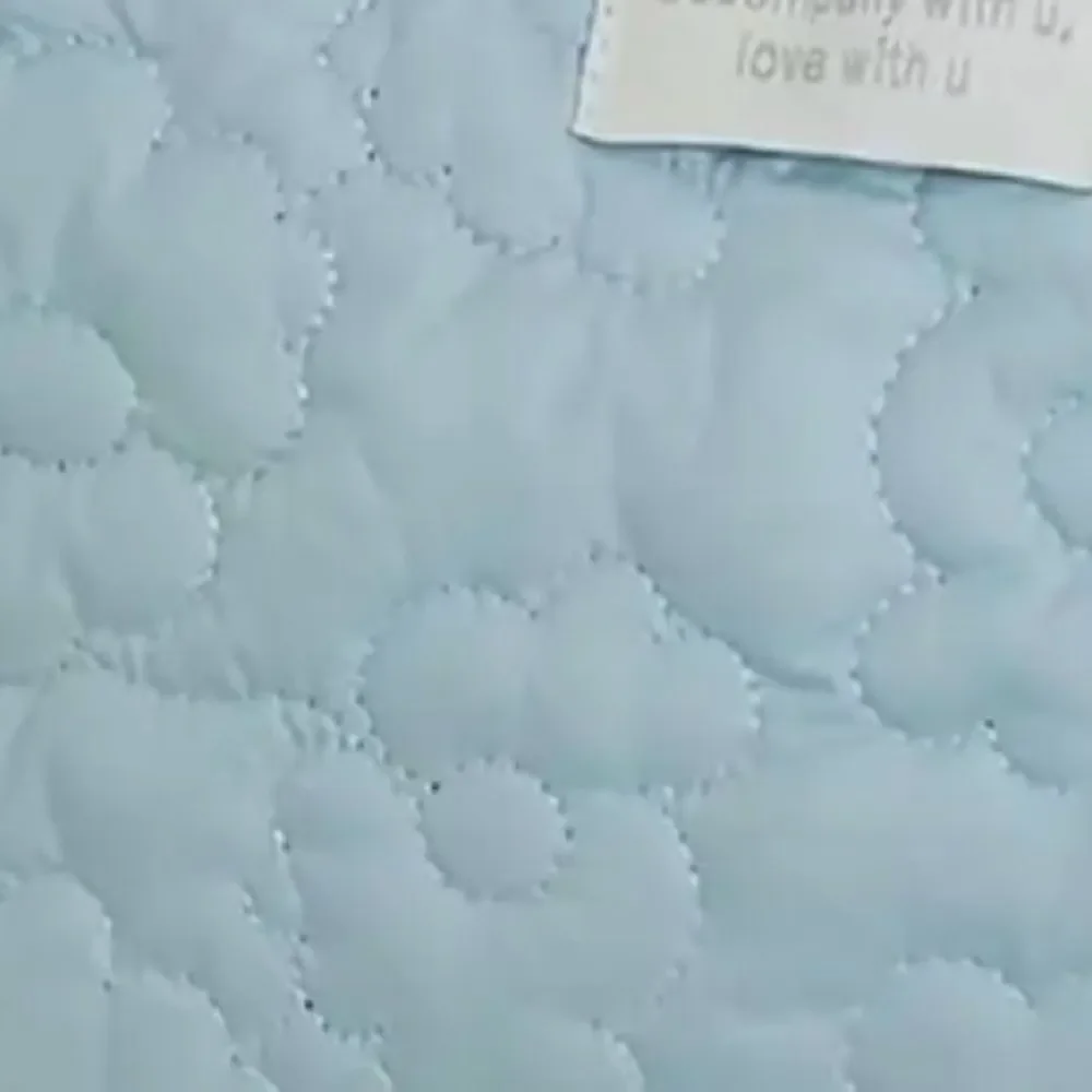 Quilted Sky Blue Floral Makeup Bag NWOT